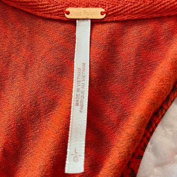 Free People Coco Printed Tank Top in Burnt Orange Combo (L) New With Tags - Picture 5 of 8
